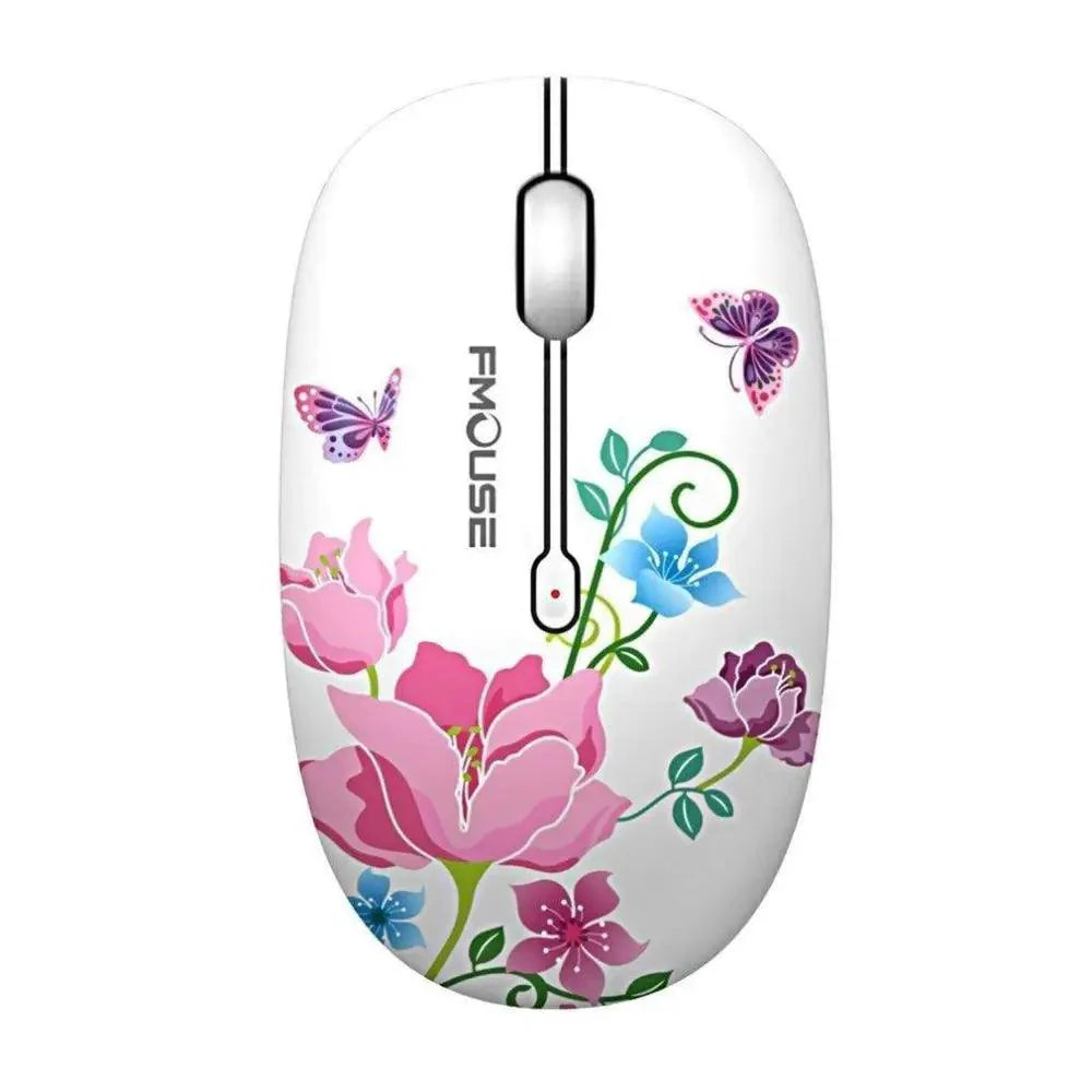 Souris sans fil 2,4 G élégante pour femmes, ultra silencieuse, 1600 DPI, optique et fine, pour ordinateur portable