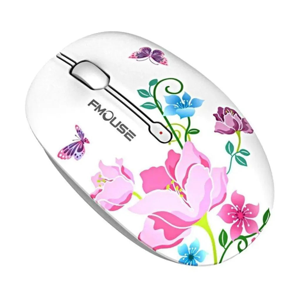 Souris sans fil 2,4 G élégante pour femmes, ultra silencieuse, 1600 DPI, optique et fine, pour ordinateur portable