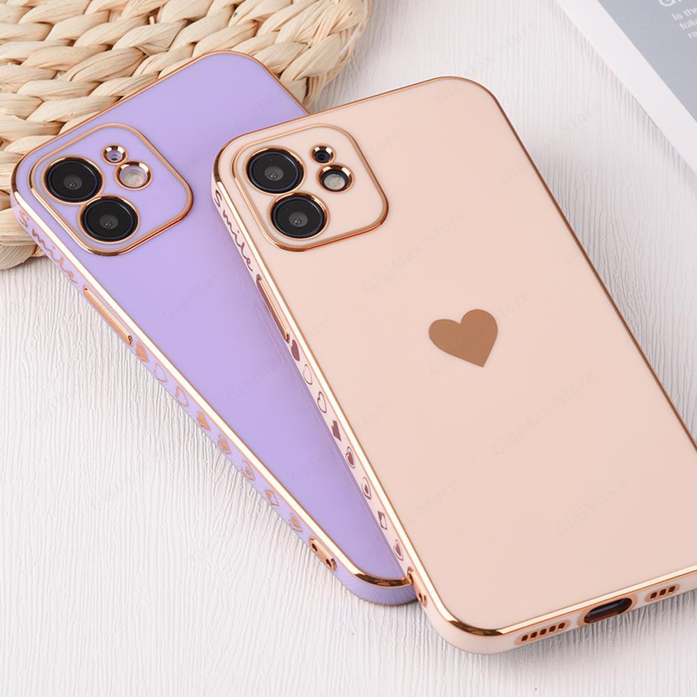Coque de téléphone élégante pour femme pour iPhone 13 14 Pro Protection d'objectif d'appareil photo pour iPhone 12 11 Pro Max 14Plus Étui antichoc Pare-chocs luxueux Motif mignon Femmes Filles Coque d'appareil photo antichoc en silicone souple