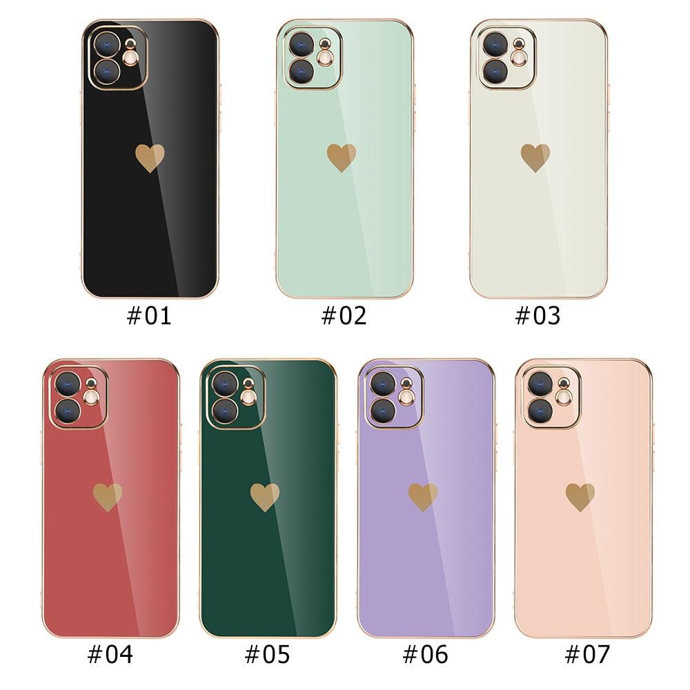 Coque de téléphone élégante pour femme pour iPhone 13 14 Pro Protection d'objectif d'appareil photo pour iPhone 12 11 Pro Max 14Plus Étui antichoc Pare-chocs luxueux Motif mignon Femmes Filles Coque d'appareil photo antichoc en silicone souple