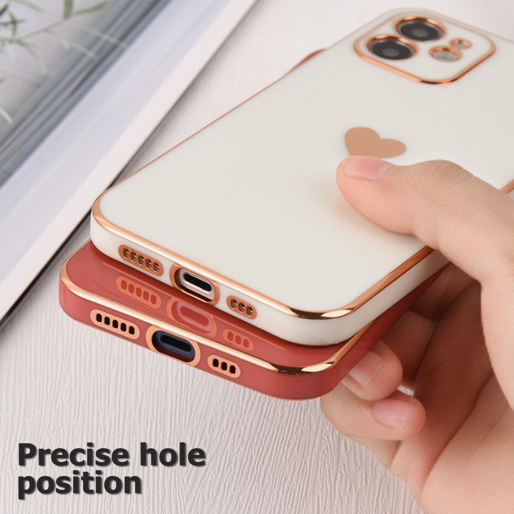 Coque de téléphone élégante pour femme pour iPhone 13 14 Pro Protection d'objectif d'appareil photo pour iPhone 12 11 Pro Max 14Plus Étui antichoc Pare-chocs luxueux Motif mignon Femmes Filles Coque d'appareil photo antichoc en silicone souple