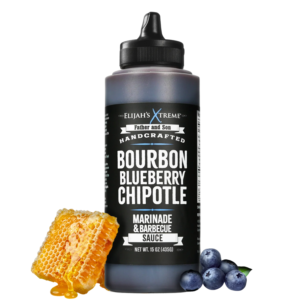 Sauce et marinade BBQ au Bourbon, myrtille et chipotle
