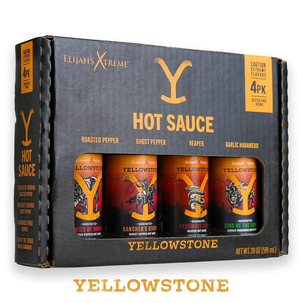 Pack découverte de 4 sauces piquantes Yellowstone