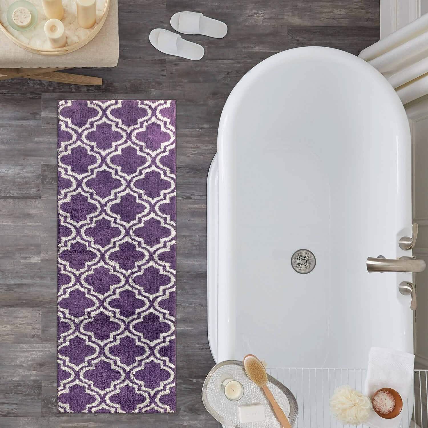 Tapis de bain Elise Collection motif diamant JQ