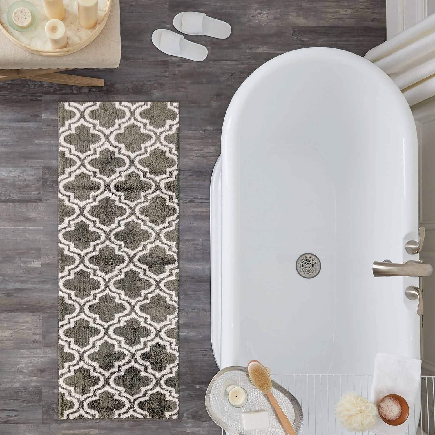 Tapis de bain Elise Collection motif diamant JQ