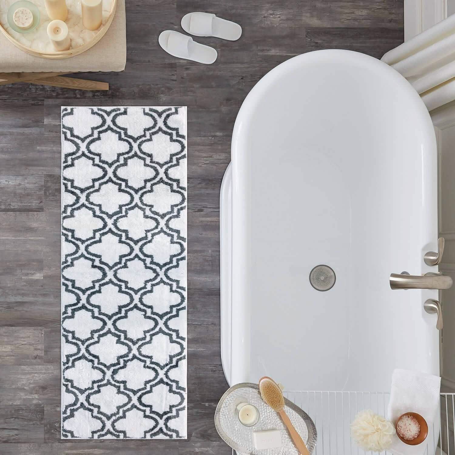 Tapis de bain Elise Collection motif diamant JQ