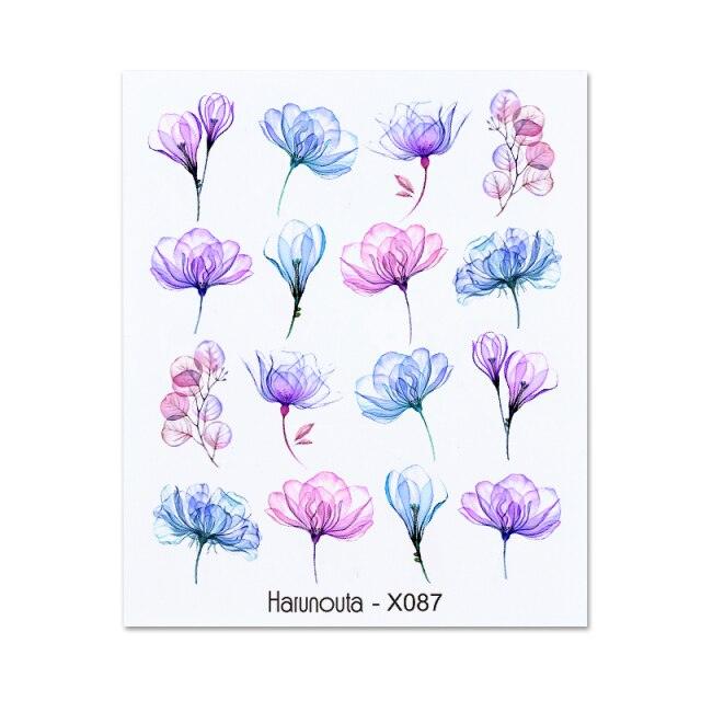 Autocollant pour ongles en relief, décalcomanies 3D fleurs feuilles curseur à eau pour nail art, autocollant de transfert, décoration 3D motif vague pour femmes filles, décalcomanies autocollantes, décoration pour ongles en bande de courbe métallique.