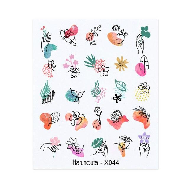 Autocollant pour ongles en relief, décalcomanies 3D fleurs feuilles curseur à eau pour nail art, autocollant de transfert, décoration 3D motif vague pour femmes filles, décalcomanies autocollantes, décoration pour ongles en bande de courbe métallique.