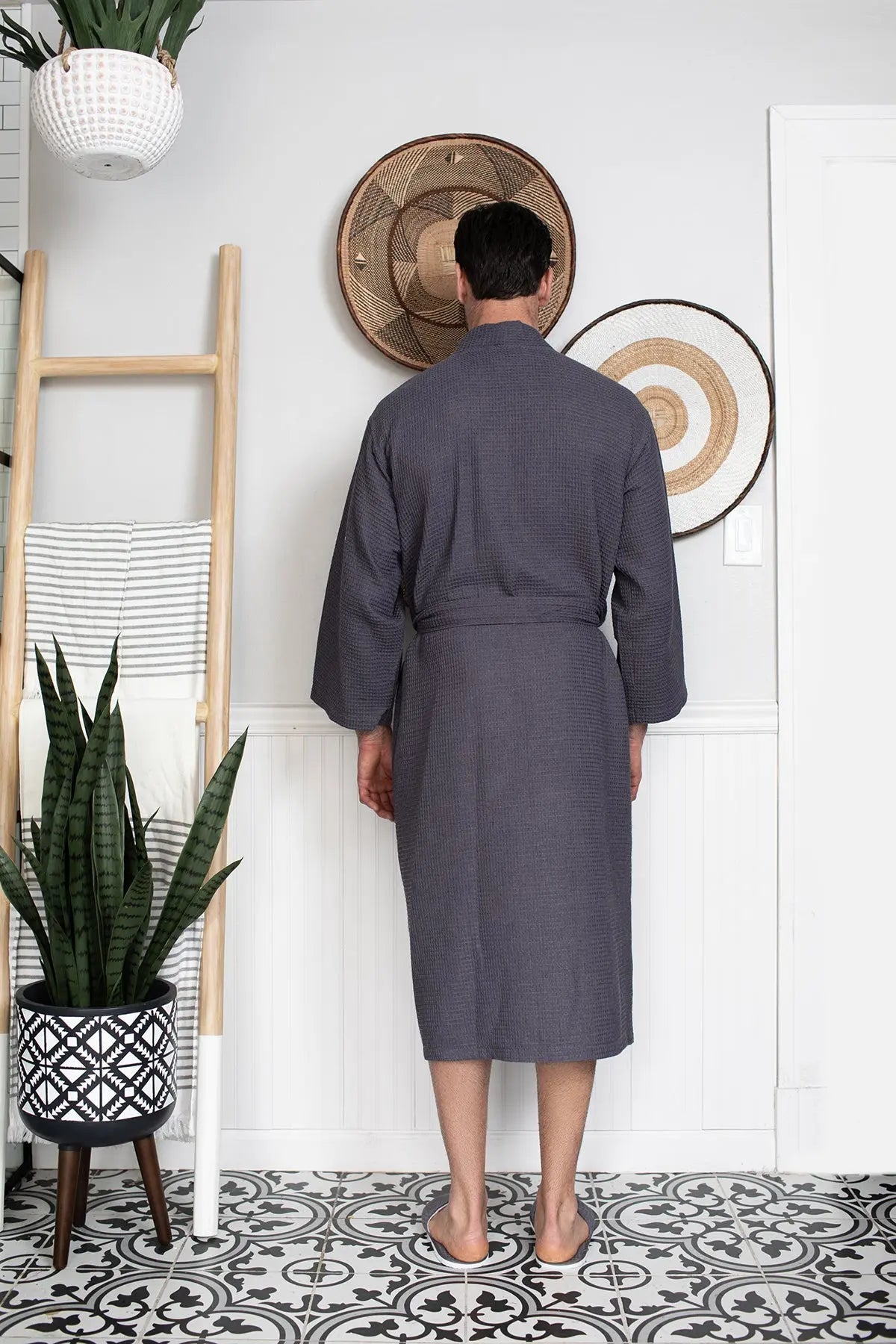 Peignoir gaufré pour homme - Absorbant, Léger