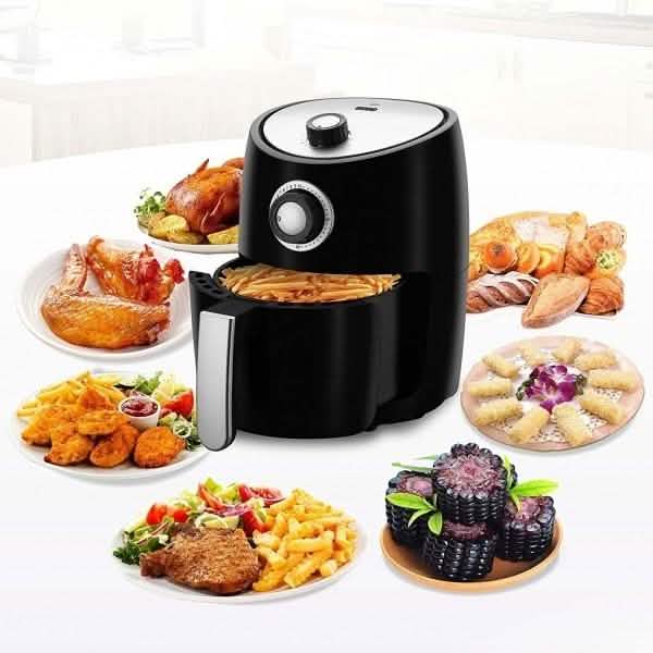 Friteuse à air et livre de recettes Emerald, 1000 W, 2 litres, circulation d'air rapide avec minuterie