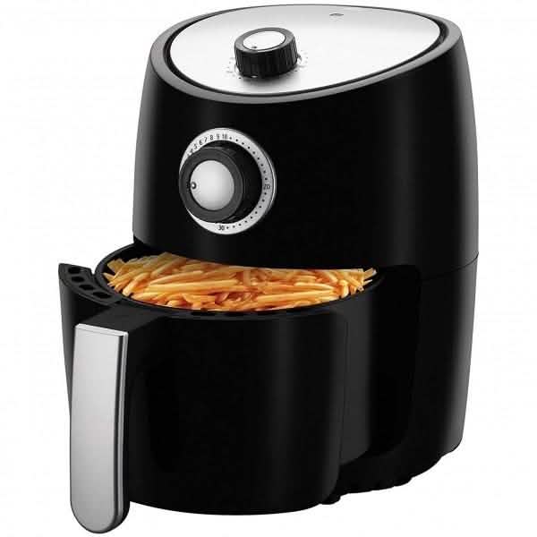 Friteuse à air et livre de recettes Emerald, 1000 W, 2 litres, circulation d'air rapide avec minuterie