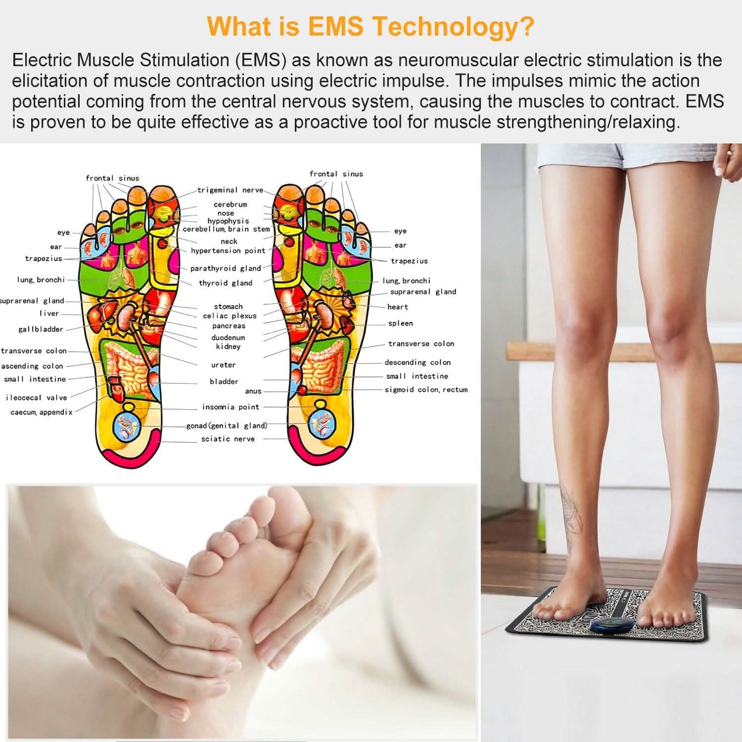 Tapis de massage des pieds EMS stimulateur électrique