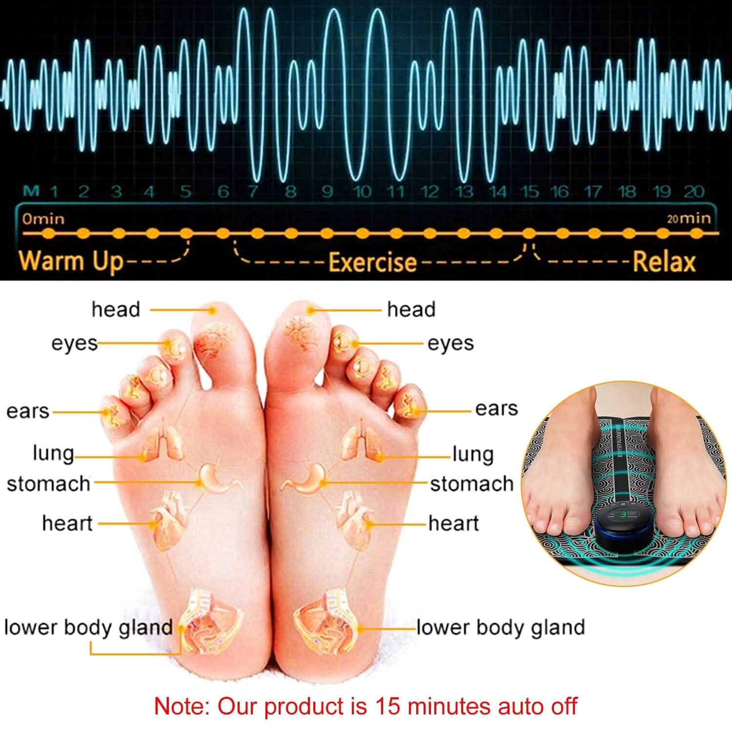 Tapis de massage des pieds EMS stimulateur électrique