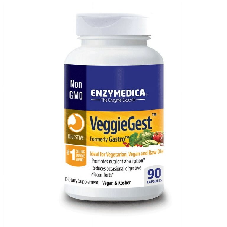 Enzymedica - VeggieGest - 90 gélules (anciennement Gastro)