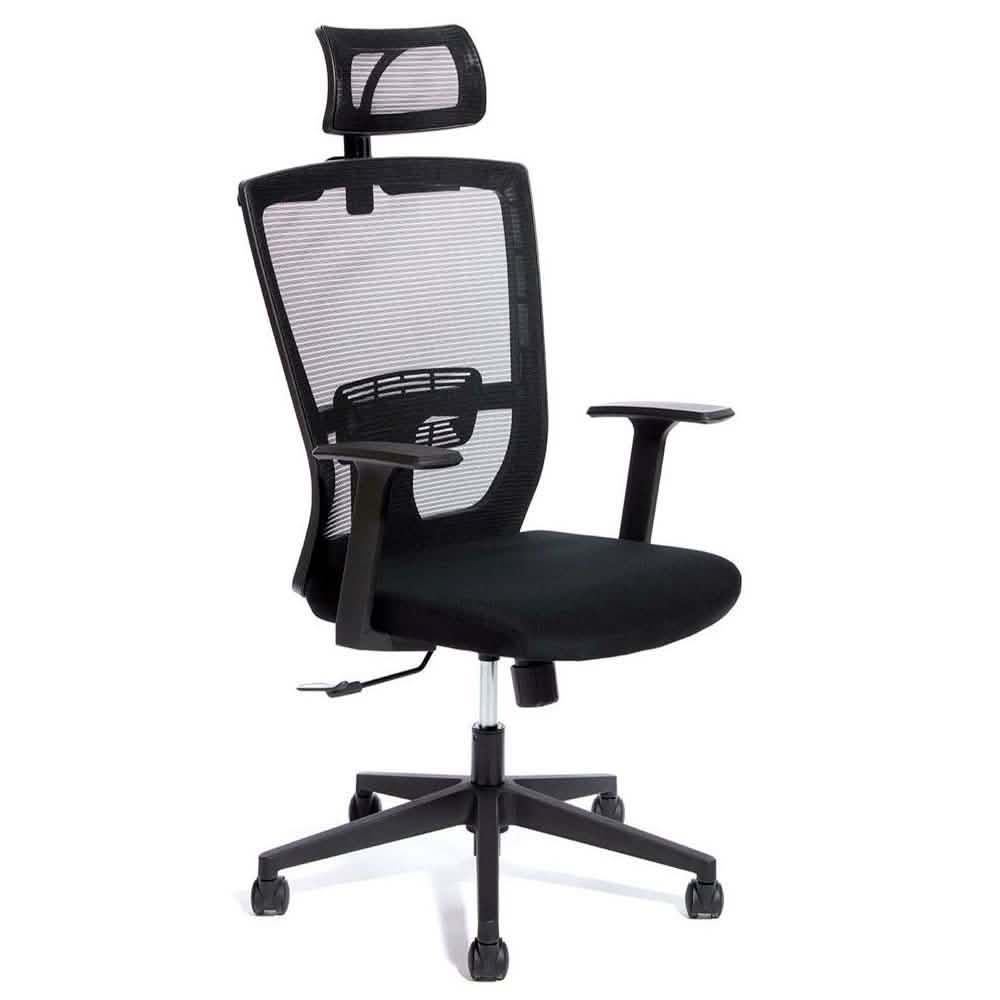 Chaise de bureau ergonomique à dossier haut en maille