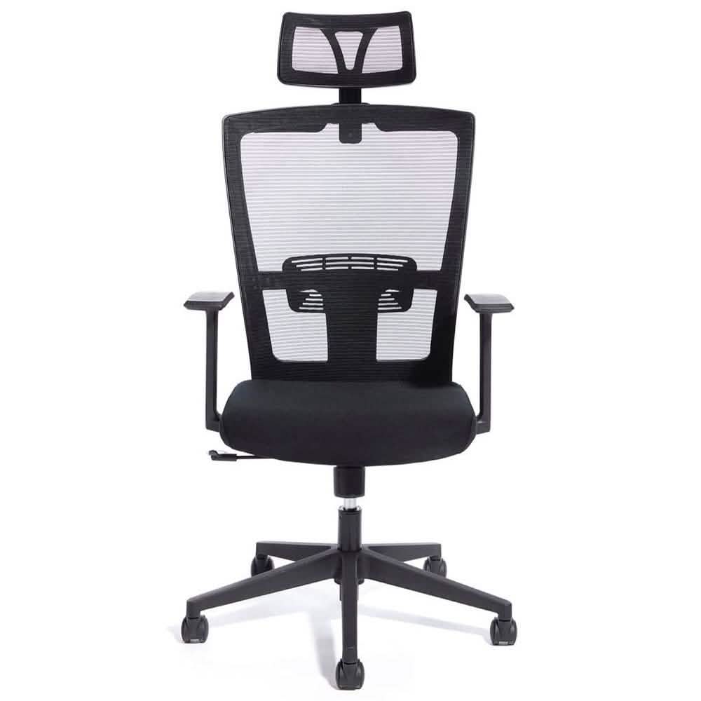 Chaise de bureau ergonomique à dossier haut en maille
