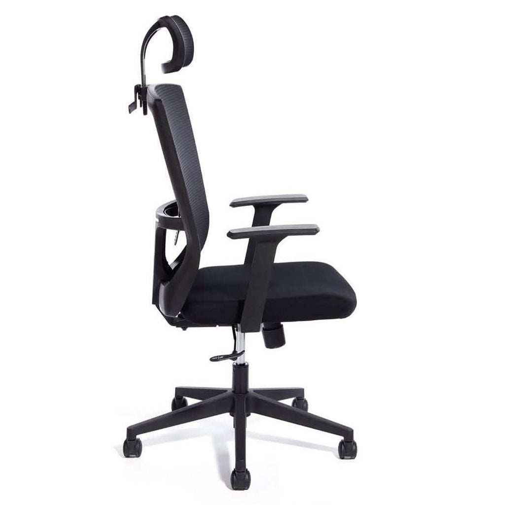 Chaise de bureau ergonomique à dossier haut en maille