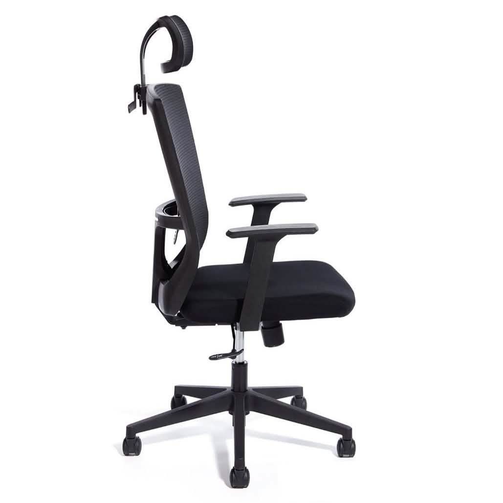 Chaise de bureau ergonomique à dossier haut en maille