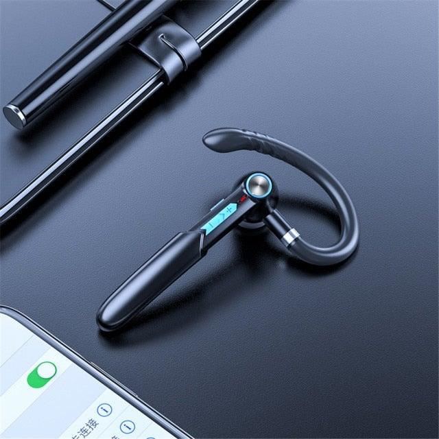 Écouteurs Bluetooth légers ergonomiques, casque sans fil mains libres pour les affaires, casque de conduite, casque de sport de plein air, contrôle du volume, écouteurs à conception d'empreinte digitale, écouteurs supra-auriculaires