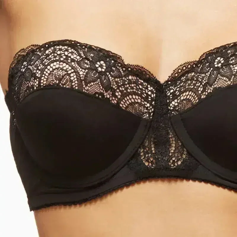 Soutien-gorge long sans bretelles en dentelle rembourré Blush Escape