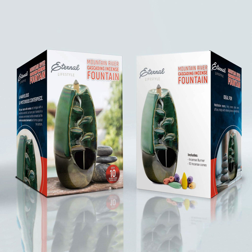 Brûleur d'encens à cascade d'aromathérapie éternelle