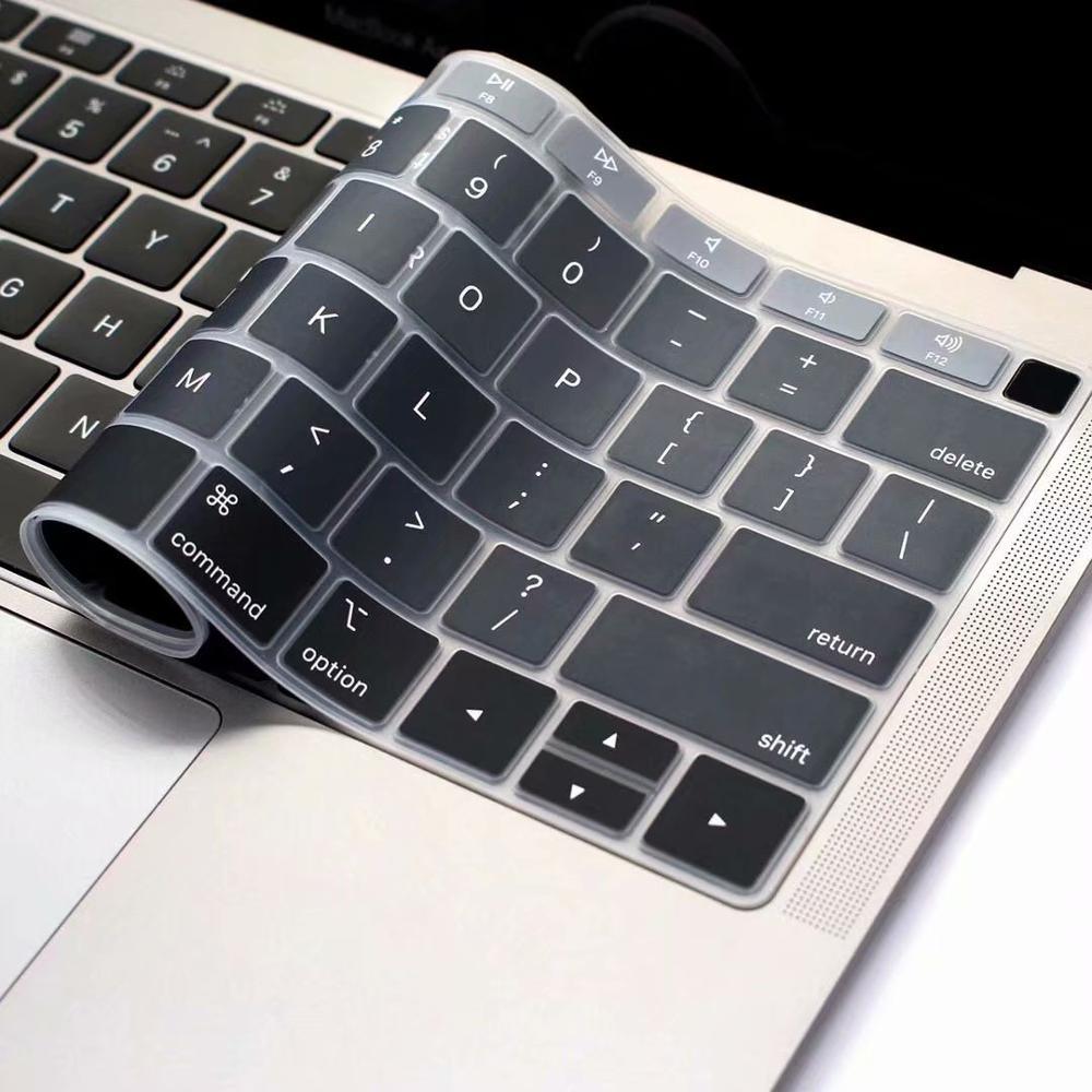 Housse de clavier en silicone étanche pour claviers AZERTY US EU, film protecteur en silicone parfaitement ajusté pour ordinateurs portables