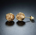 Boucles d'oreilles clous Euphir Love Knot plaquées or 18 carats