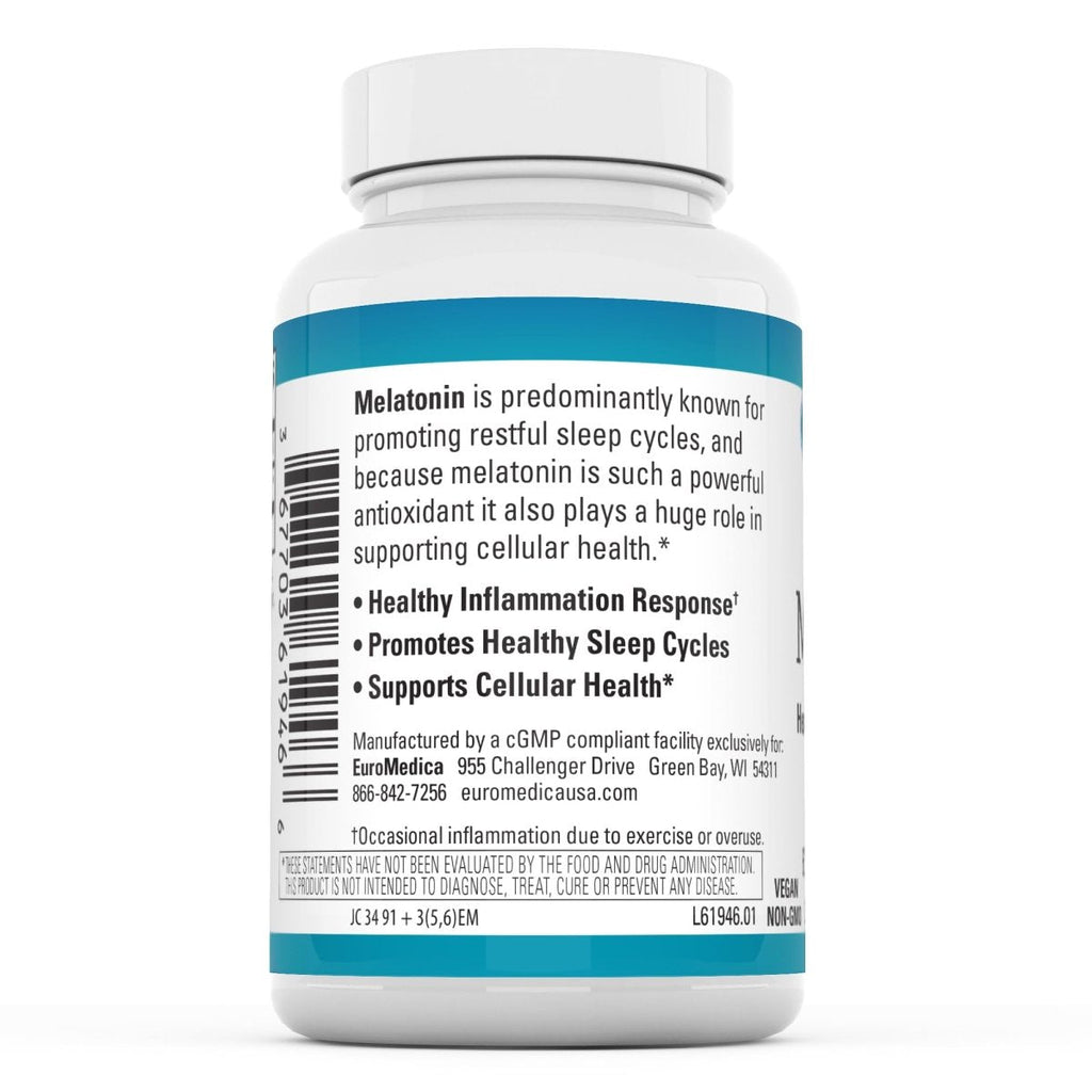 Euromedica Melatonin 10mg - 60 Sustained Release Tablets - Non-GMO, Vegan, Gluten Free - 60 Servings