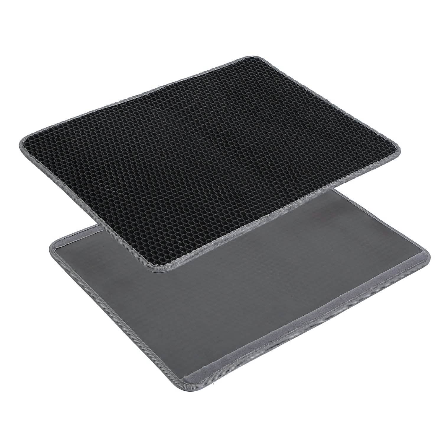 Tapis de litière pour chat double couche en EVA nid d'abeille