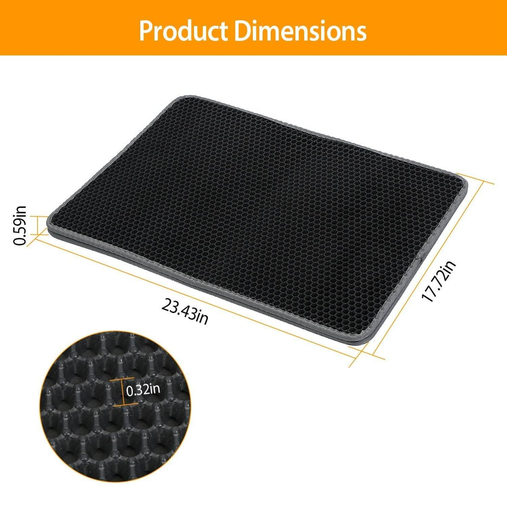 Tapis de litière pour chat double couche en EVA nid d'abeille