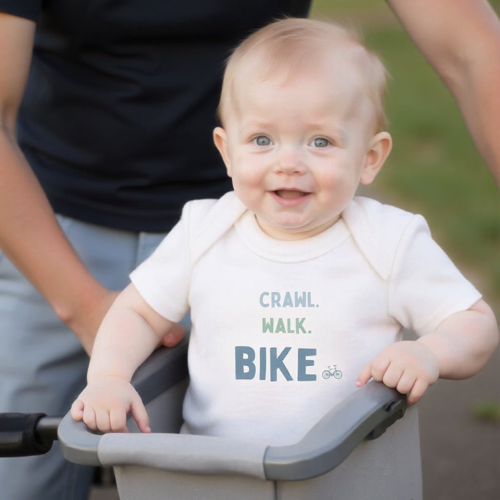 justaucorps graphique | ramper marcher faire du vélo