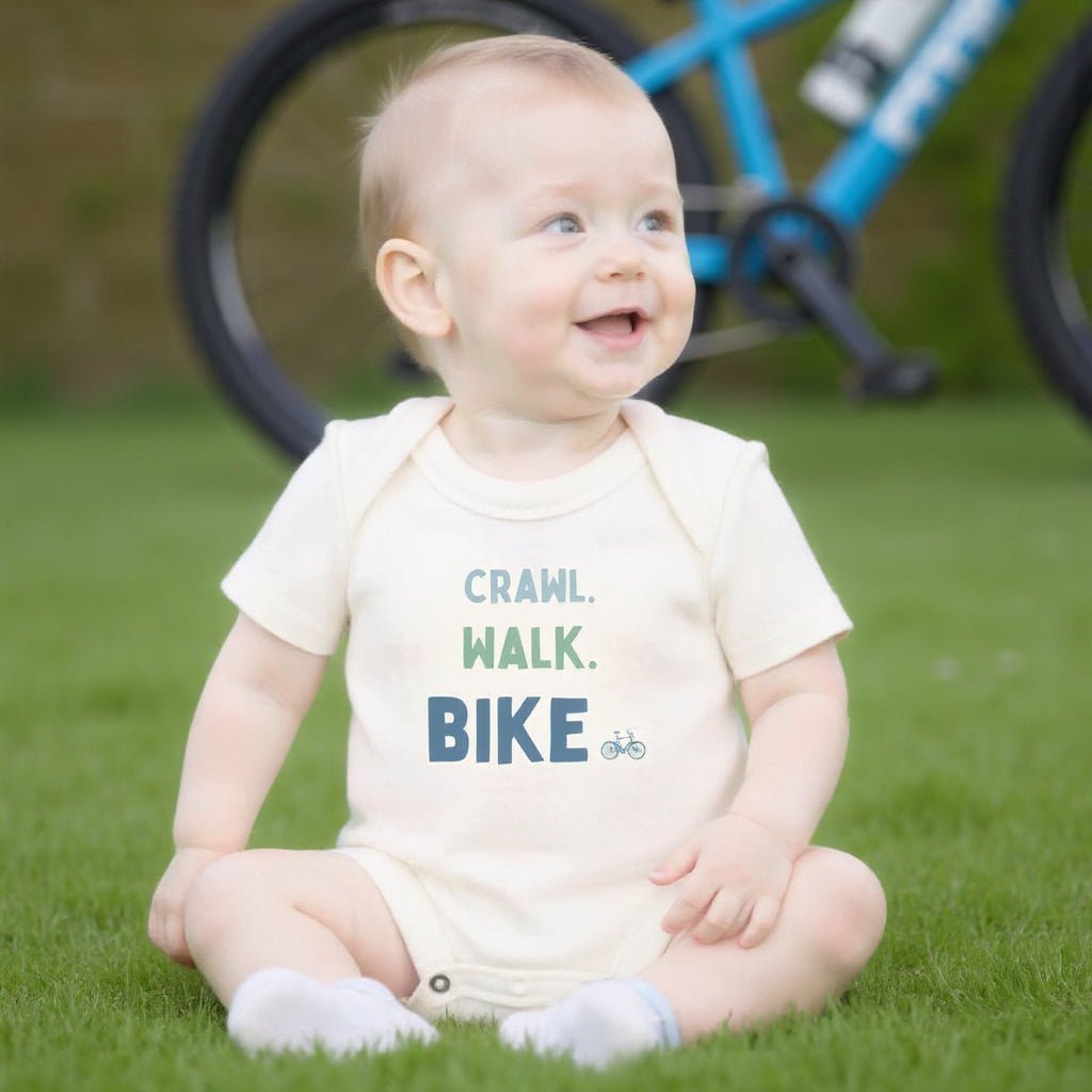 justaucorps graphique | ramper marcher faire du vélo