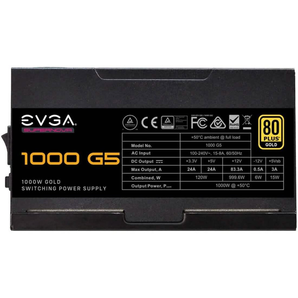 Bloc d'alimentation EVGA SuperNOVA 1000 G5 (220-G5-1000-X1) (reconditionné)