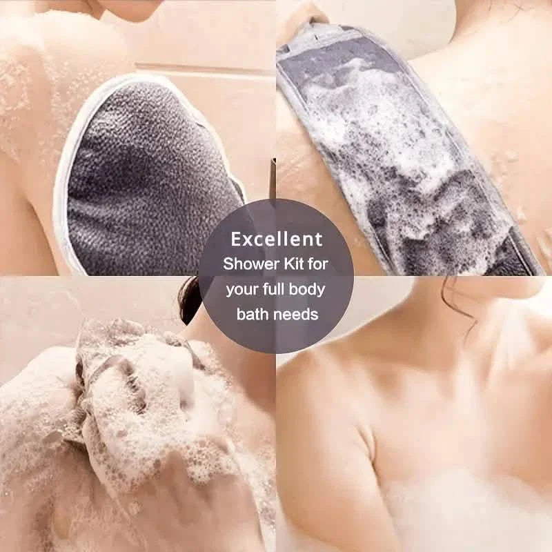 Serviette exfoliante pour le bain