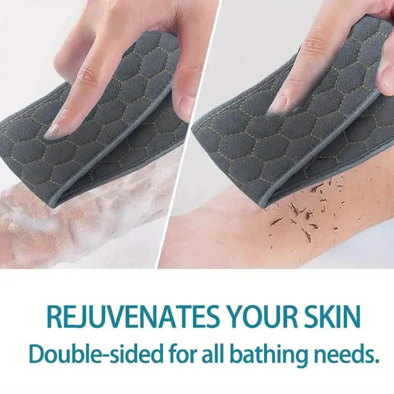 Serviette exfoliante pour le bain