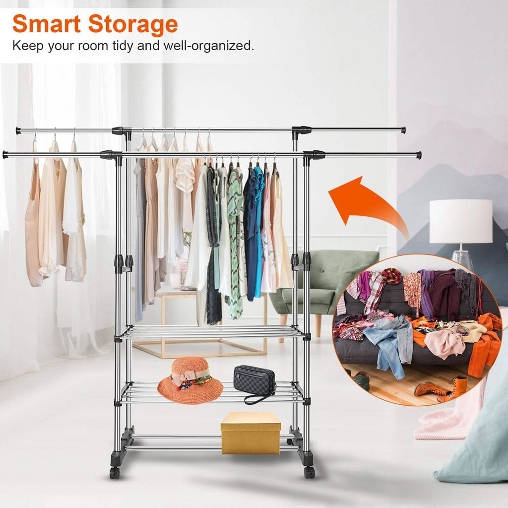 Portant à vêtements extensible