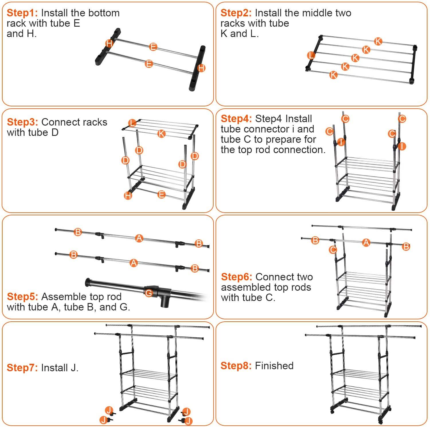 Portant à vêtements extensible