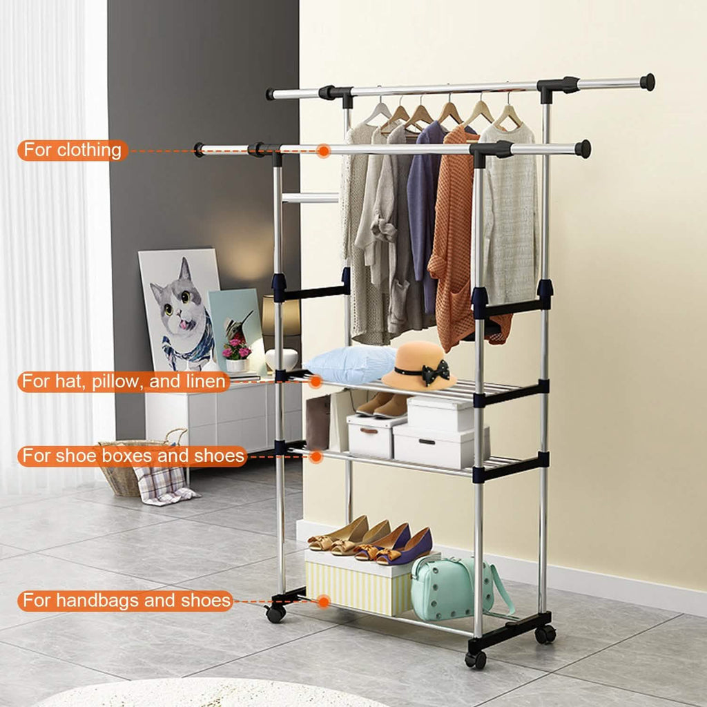 Portant à vêtements extensible