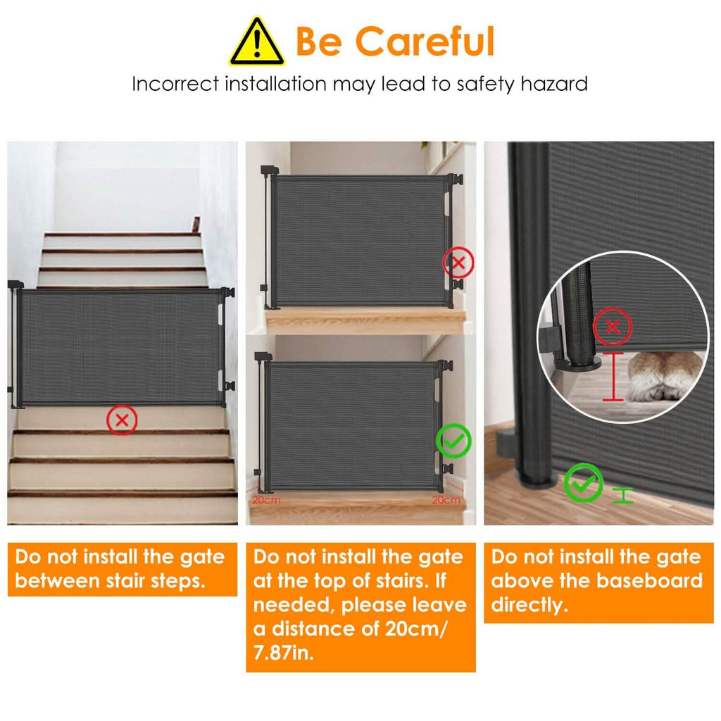 Barrière de sécurité escamotable extra-large pour enfant