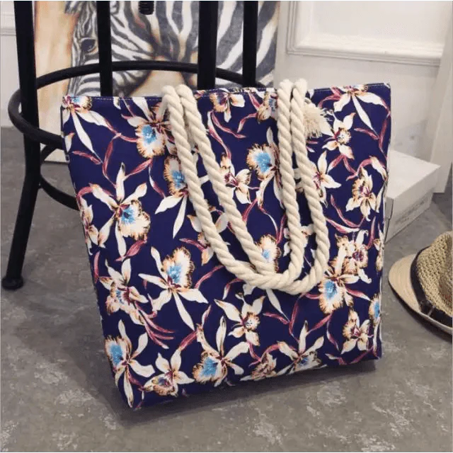 Sac à main pliable accrocheur et tendance pour femme, grande taille, décontracté, motif floral imprimé, en toile, sac à bandoulière graffiti