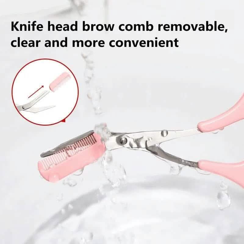 Ciseaux à sourcils avec peigne