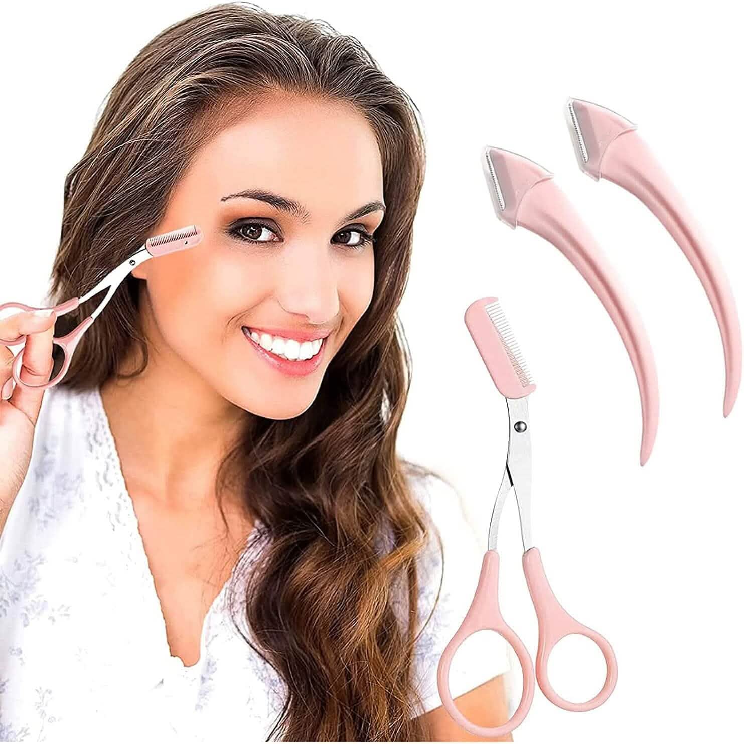 Ciseaux à sourcils avec peigne