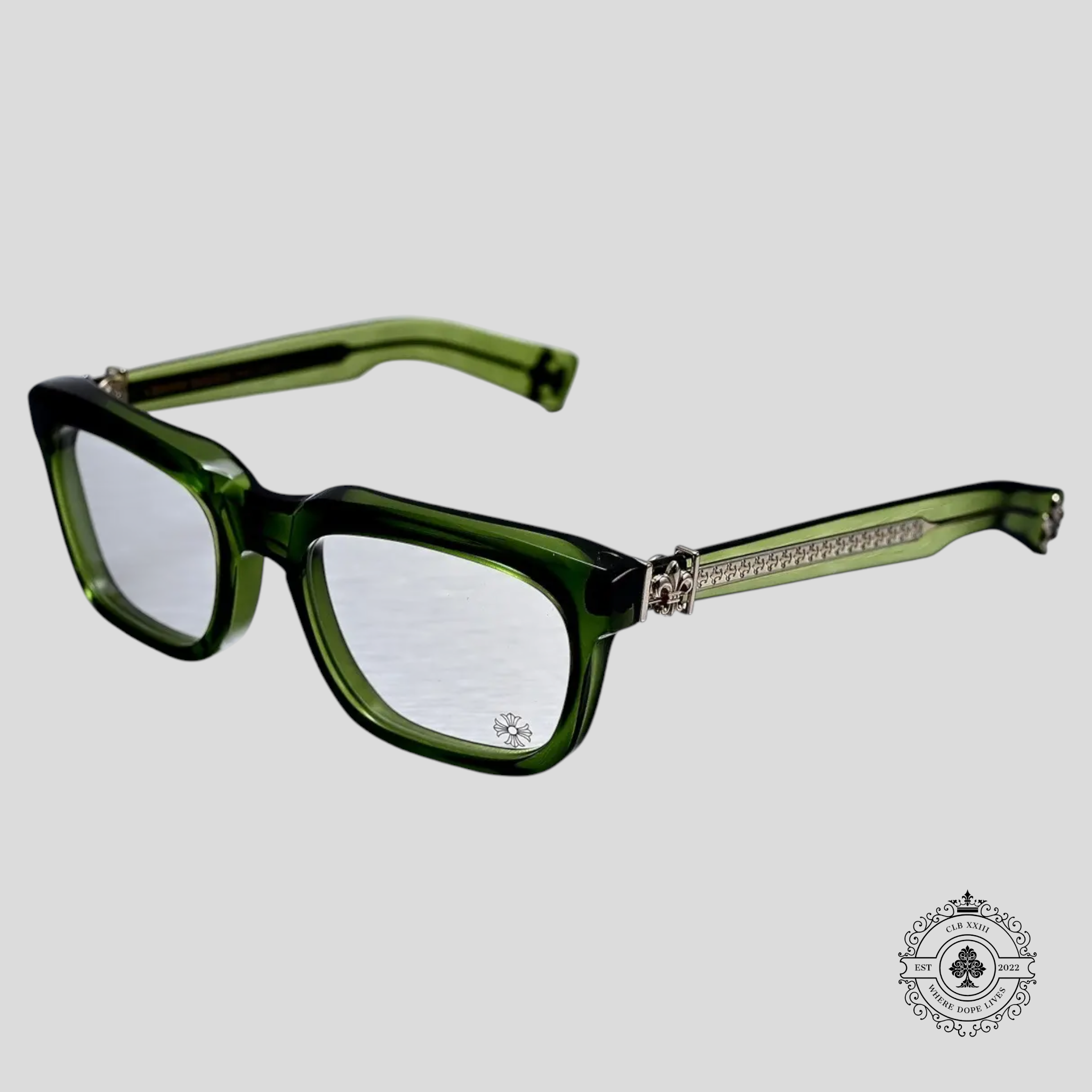 Lunettes de soleil Chrome Hearts "See You In Tea" vert olive foncé