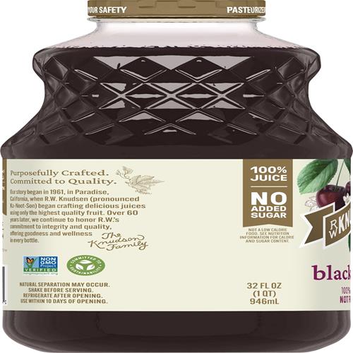 Jus de cerise noire R.W. Knudsen, 946 ml (l'emballage peut varier)