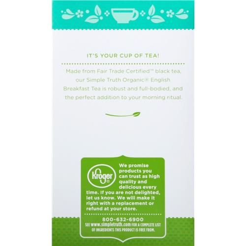 Sachets de thé noir biologiques Simple Truth English Breakfast 20 u.
