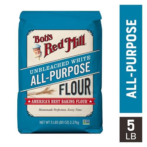 Farine tout usage non blanchie Bobs Red Mill, 5 lb (Paquet de 1) - Biologique, Végétalien, Casher