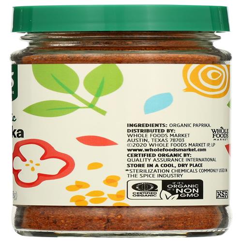 Whole Foods Market, Paprika biologique, 1,69 oz
