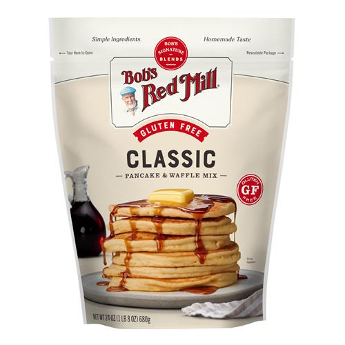 Bob’s Red Mill Préparation pour crêpes et gaufres sans gluten, 680 g (lot de 1) – Céréale entière, donne 34 crêpes par sac, l’emballage peut varier