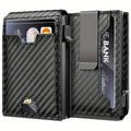 Portefeuille Minimaliste en Fibre de Carbone pour Homme – Bifold Fin avec Pince à Billets et Protection RFID
