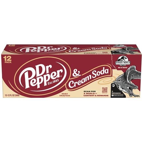Dr Pepper - Crème Soda, 355 ml, paquet de 12